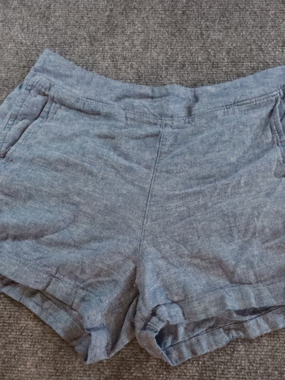 GAP Linen Blend Shorts Women’s Medium Light Blue High Waisted Casual Summer